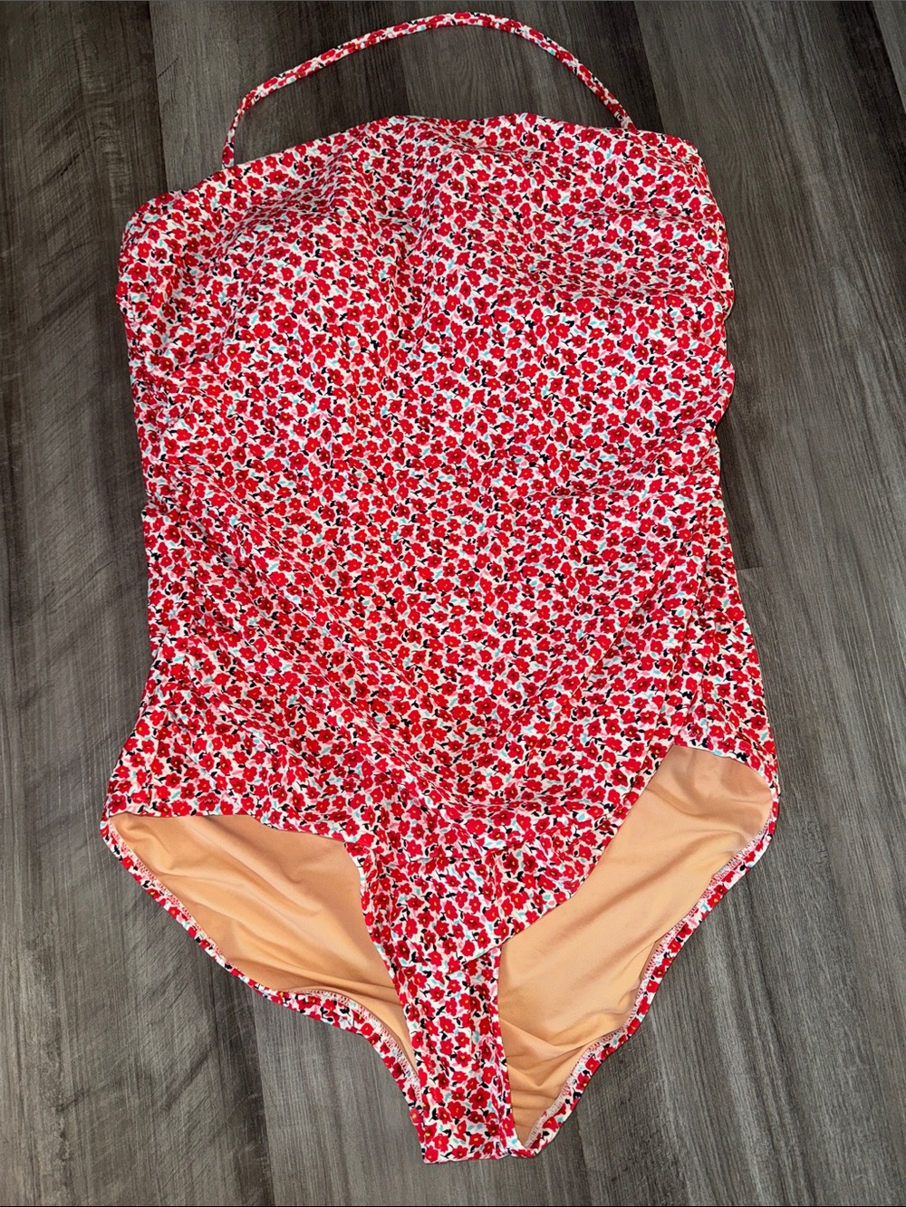 J.Crew Women's One-Piece Swimsuit XL Floral halter padded beach pool